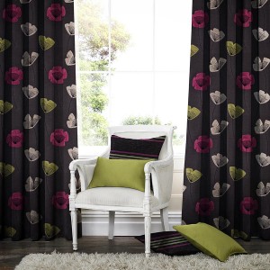 Nancy fuschia curtains